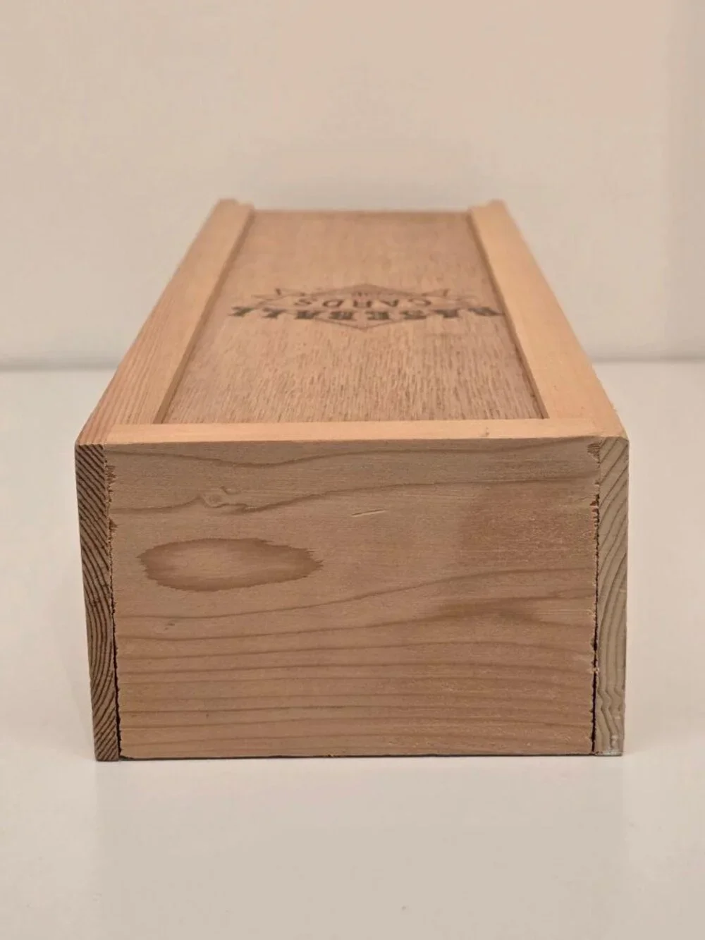 Vintage Baseball Card Lot + Napa Valley Box Company Wooden Storage Box